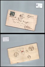 Storia postale Regno VEII da Cremona a Calcio sassone 23