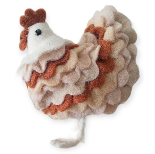 Decorazione gallina lana - gallina,