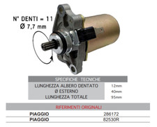 MOTORINO D'AVVIAMENTO PIAGGIO