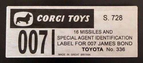 Corgi toys 336 dealers - toys,