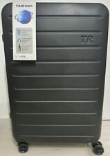 TR Custodia Rigida PC+ABS Espandibile Leggera Grande Valigia 8 Ruote Nero + Lucchetto