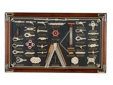 Bendboard vetrina 73 centimetri sotto nodi vetro iscrizione tedesco barca nave