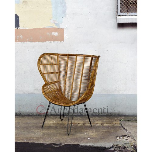 Poltrona design rattan vimini - rattan,