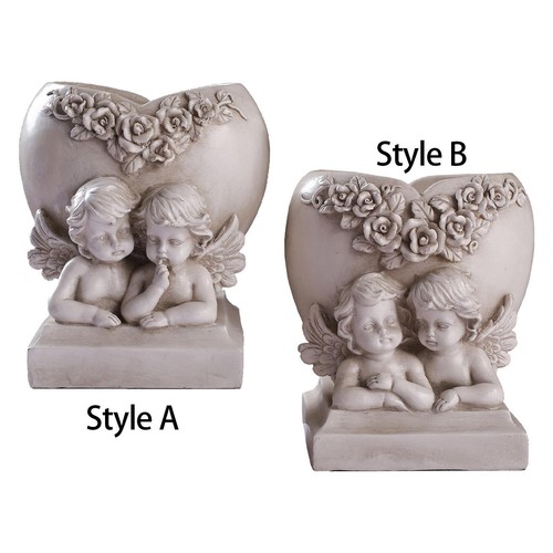 Figurina angelo fiore vaso