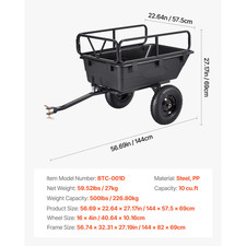 VEVOR Rimorchio Da Giardino