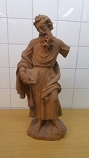 San Matteo scolpito a mano in legno.Antica Arte Val Gardena