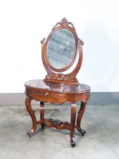 ⚜️ ANTICA CONSOLE CARLO X SPECCHIO EPOCA 1800 SPECCHIERA LEGNO MARMO CASSETTO