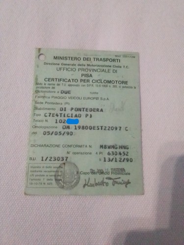 Libretto originale piaggio - originale,