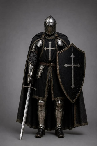 Costume cavaliere nero - costume,