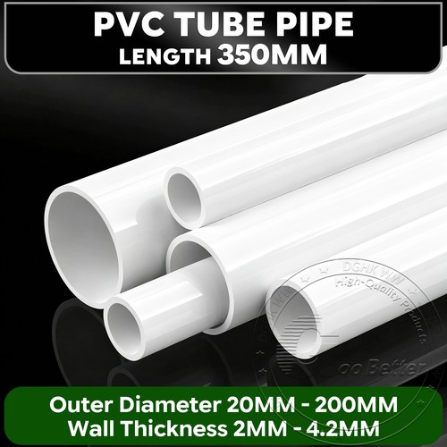 White pvc round tube - white, pipe