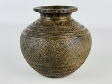 Antico Vaso Per Acqua In Bronzo Acquasantiera Ganga Jamuna Lota XIX Sec. India