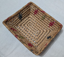 CESTINO CESTA CESTO VIMINI 24x21x7 cm  VINTAGE!!