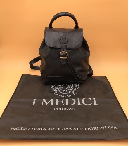 Zaino pelle nero medici - zaino,