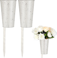 2 Vasi in Metallo per Cimitero