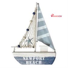 Barca barchetta legno cm23 - cm23, h33