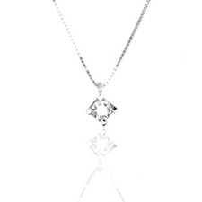 White Gold Square Castone