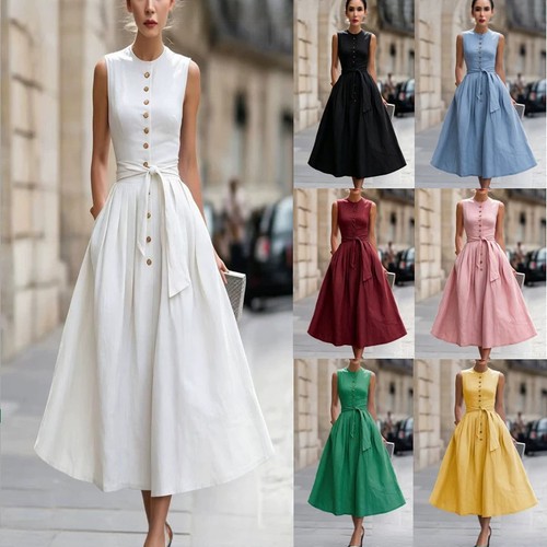 Maxi abito donna - , cotone