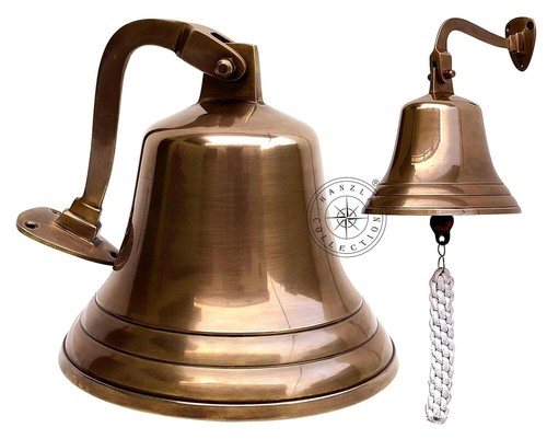 Antique brass bell wall - 6",