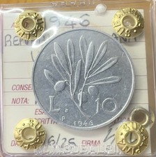REPUBBLICA ITALIANA 10 LIRE ULIVO 1946 RARA sigillata BB+ SUBALPINA