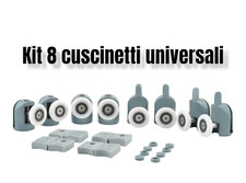 Set 8 Rulli Rotelle Ruote di Ricambio per Box Doccia Cuscinetti Porta Scorrevole