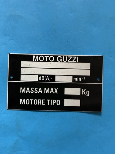 Targhetta massa max moto guzzi - moto,