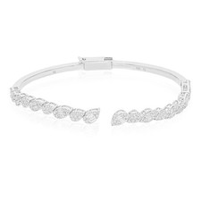 18k Oro Bianco 1.60 KT Pera