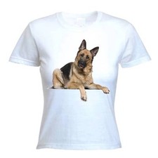Pastore Tedesco DONNA T-Shirt - Alsatian Lupo Cane Regalo - MISURE S Alla XL