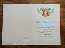 1927-PAGELLA SCOLASTICA-Regno