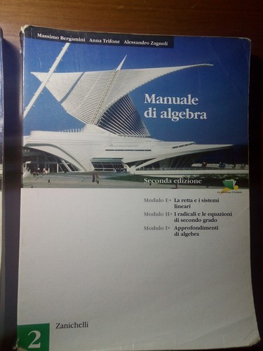 Manuale algebra zanichelli - manuale, di