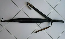 CINGHIA TRACOLLA PER STRUMENTO MUSICALE TIPO CHITARRA SAX VINTAGE PELLE NERA