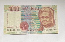 1000 lire montessori 1990