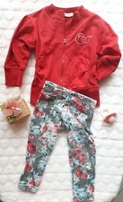 tuta 2 pezzi bimba completo composto da leggings/fuseaux e felpa da 12 mesi 