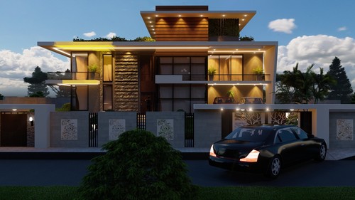 Villa moderna camere da - villa,