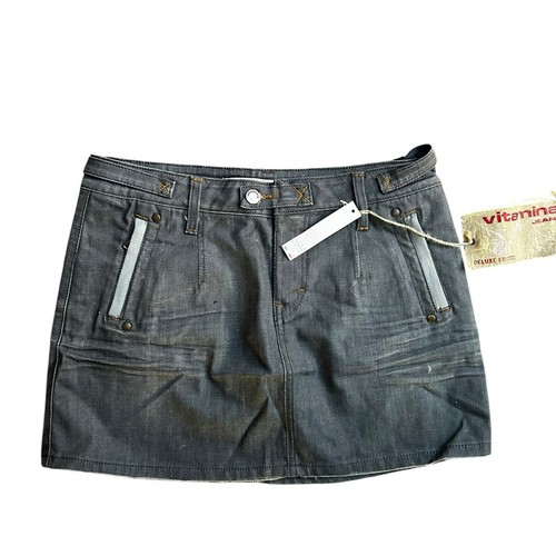 Gonna denim grigio scuro