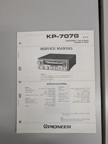 Pioneer 707g component - kp-707g,