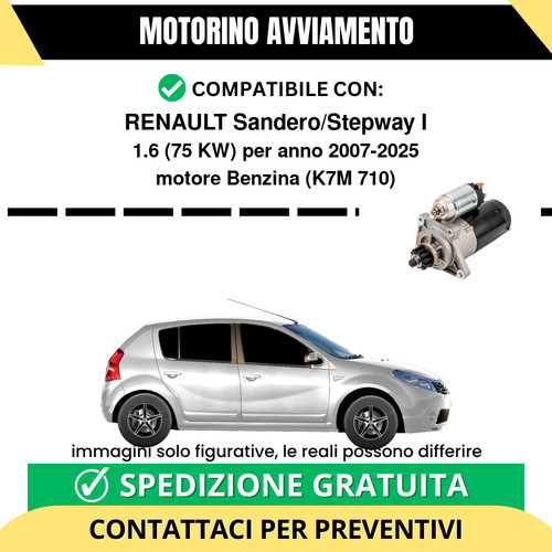 Motorino avviamento renault - avviamento,