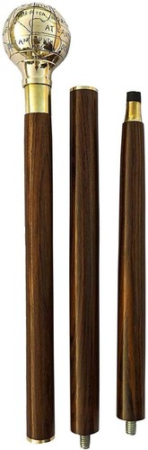 Antico mappamondo testa ottone