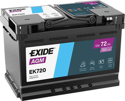 Batteria per auto exide ek720 - batteria,
