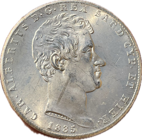 Carlo alberto lire 1835 - alberto, 5