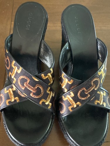 Sandali gucci zeppa - zeppa, 7