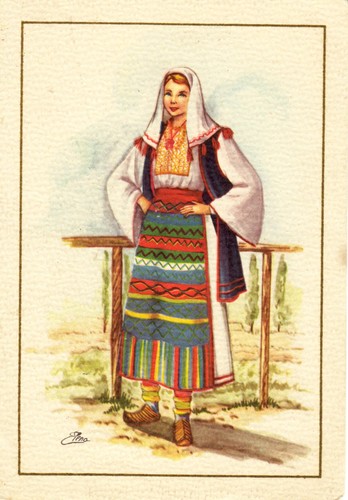 Cartolina illustrata elena - illustrata,