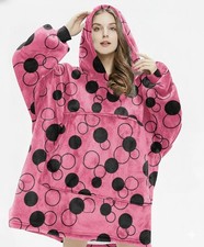 Felpa con cappuccio oversize coperta adulto super morbida pile felpa unisex UK XXL