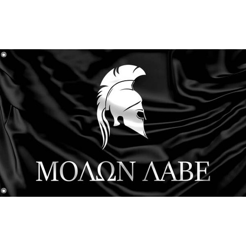 Black molon labe flag - labe, unique