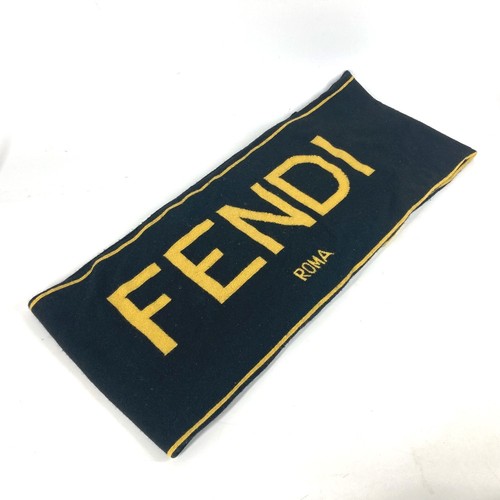 Sciarpa bicolore logo fendi - logo,