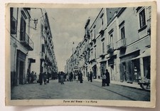 Cartolina Torre del Greco via Roma animata negozi Napoli paesaggistica T12