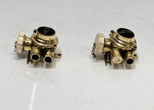 Interruttore e presa rotante in ottone antico nautico vintage - lotto di 2