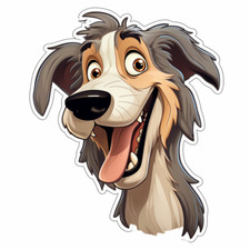 7 adesivi auto cane lupo