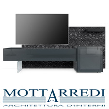 MOBILE PORTA TV CON SCHIENALE MUNARI CONNECT HIGH GLASS - Chiama x sconto