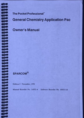 Manuale per sparcom - per, general