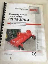 Manuale operativo per taglierina Grimme Haulm KSA 75-2 - 75-4 agricoltura